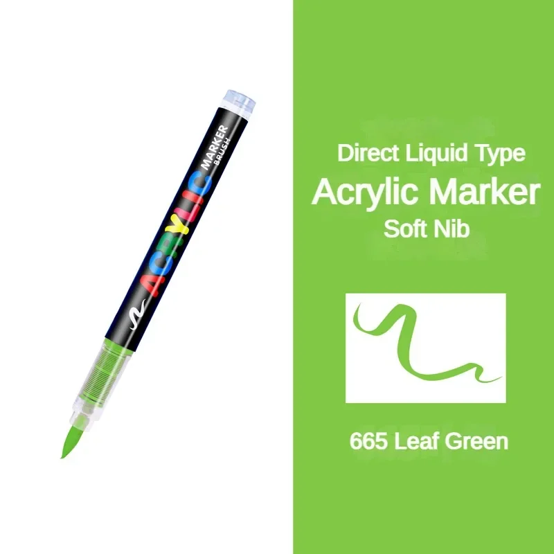 16 Farben Acryl-Marker, Pinselstifte für Stoff, Felsmalerei, Stein, Keramik, Glas, Leinwand, DIY, Kartenherstellung, Kunstbedarf: Mischfarbe