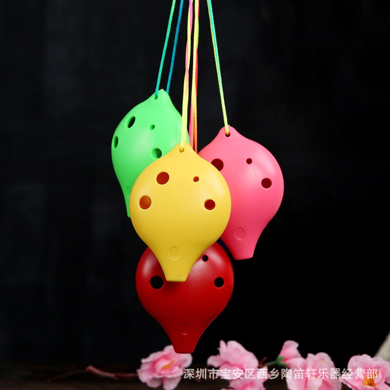 Plastic ocarina alto C 6 hole ocarina student beginner instrument The school shop ocarina Teaching promote the flute