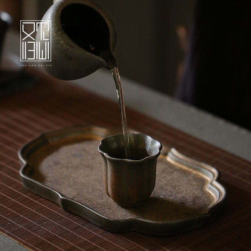 Tangpin japansk keramisk te bakke te værktøjer kinesisk kung fu te tilbehør