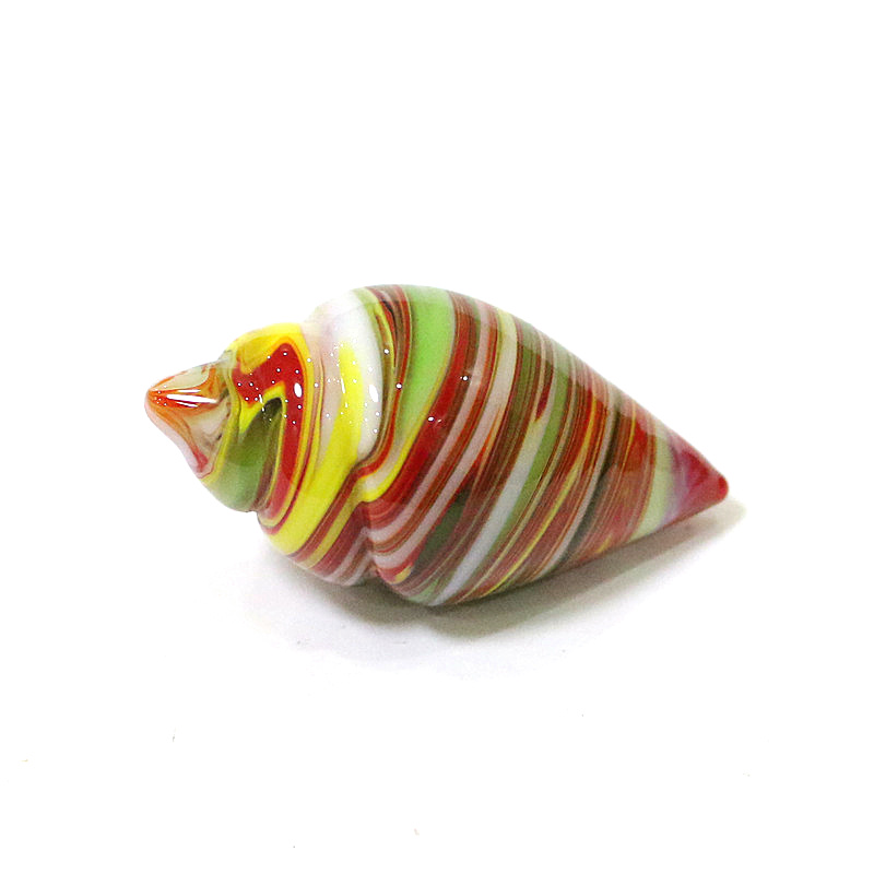 Cute Handmade Glass Shell Conch Mini Figurines Ornaments Fairy Garden Gnome Moss Terrarium Aquarium Decoration Crafts Bonsai DIY: Burgundy