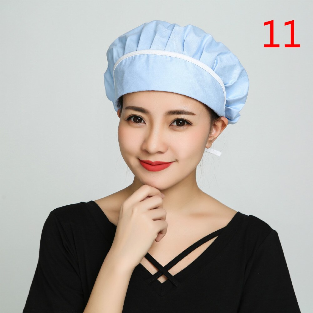 Chapeau de Chef pour hommes et femmes, uniforme de Chef cuisinier, de boulanger, de café, de Restaurant, d'hôtel, de boulangerie, chapeaux de travail, casquettes anti-poussière respirantes pour atelier: 11