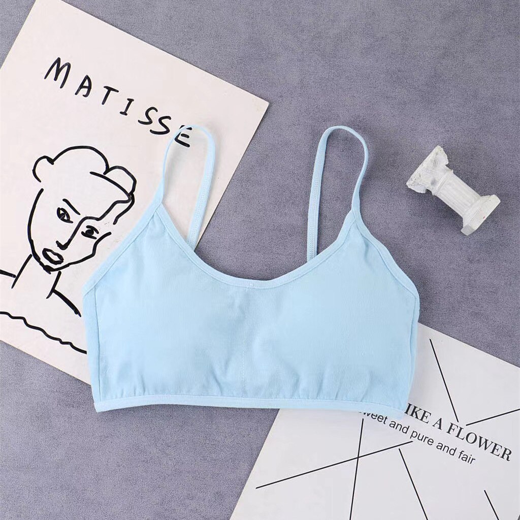 8-16 Years Cotton Girls Training Bra Adolescente Girl's Sport Bras Teen Girl Underwear Push Up Teens Bras With Chest Pad