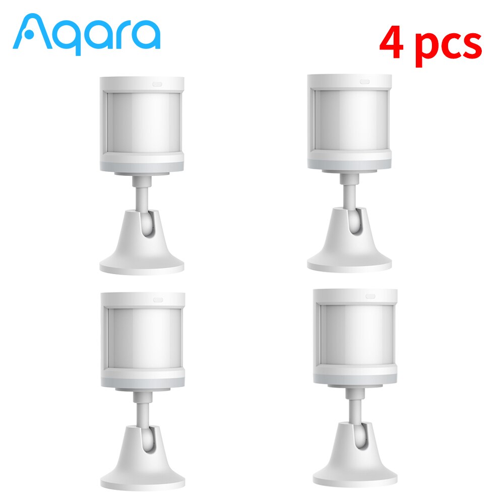 Aqara rörelsesensor smart människokroppssensor arbeta med homekit/mi hemapp intelligent koppling wifi zigbeesensor smart hem: 4 st
