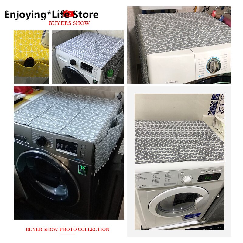 Cubierta a prueba de polvo para el hogar, cubiertas de algodón para lavadora, bolsa de almacenamiento impermeable para refrigerador, bolsillos, Protector, accesorios para mascarillas