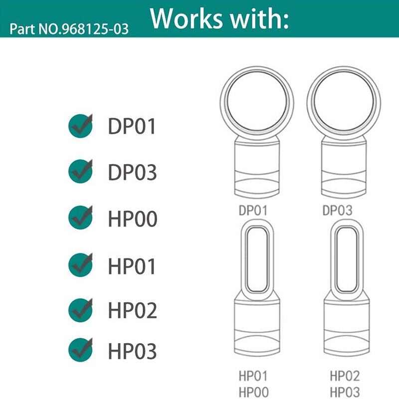 Purifier Replacement Filter for Dyson Pure Cool Link Desk & Dyson Pure +Cool Link purifiers for Models DP01
