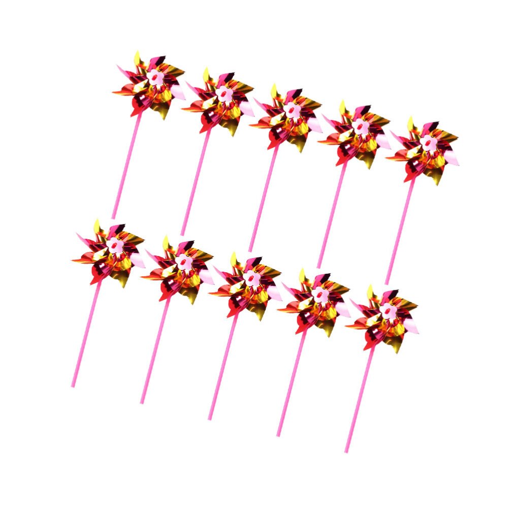 30Pcs Plastic Pinwheel Toys Mini Lightweight Pinwheel DIY Handicraft Kit Early Learning Toy Random Color