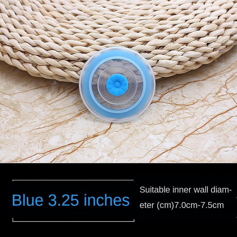 Reusable Food Packaging Cover Silicon Food Fresh-Keep Sealing Cap Vacuum Stretch Silicone Lids Kitchen Silicone Cover: Blue 3.25inches