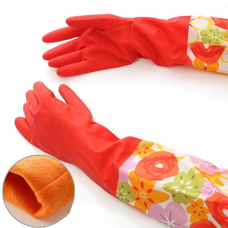 Guante impermeable para el hogar, guante para lavar platos, agua, polvo, goma, para dejar de limpiar: Default Title