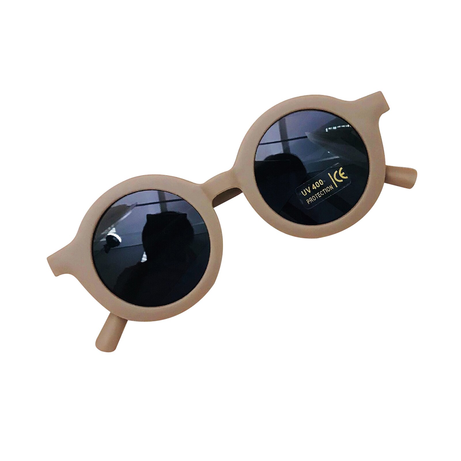 Gafas de sol redondas para niños y niñas, anteojos de sol adorables para bebés, con aspecto al aire libre,: COFFEE