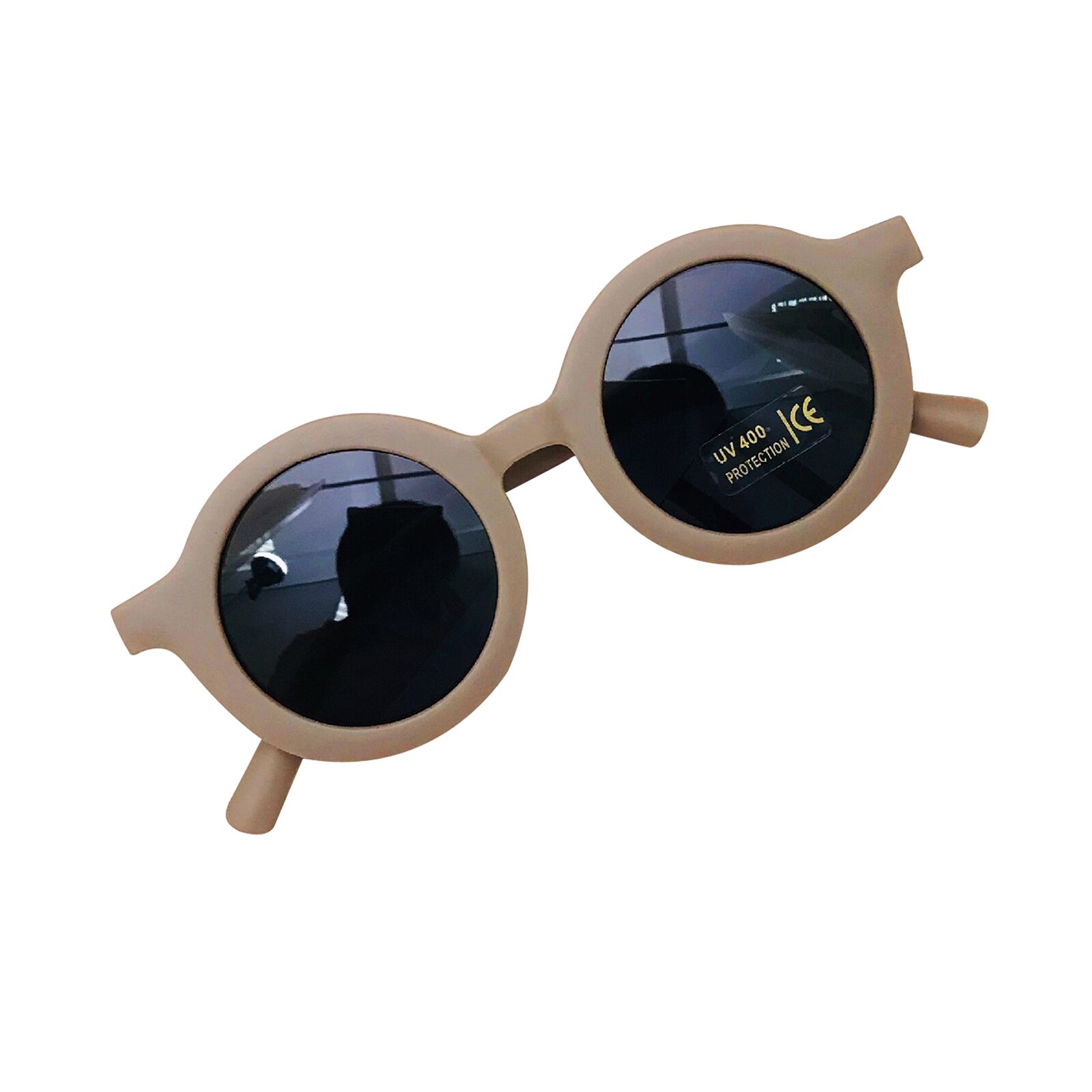 neue SchöNe freundlicher Baby Sonnenbrille freundlicher Sonnenbrille Runde Straße schlagen Baby Junge Mädchen Brillen Nette Schattierungen draussen Aussehen: Kaffee