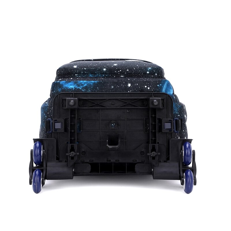 Kinder Trolley Schulranzen Raum Starry Sky Gedruckt Abnehmbarer Jungen Roll Rucksäcke Kinder Gepäck Rädern Taschen Bare Bookbag