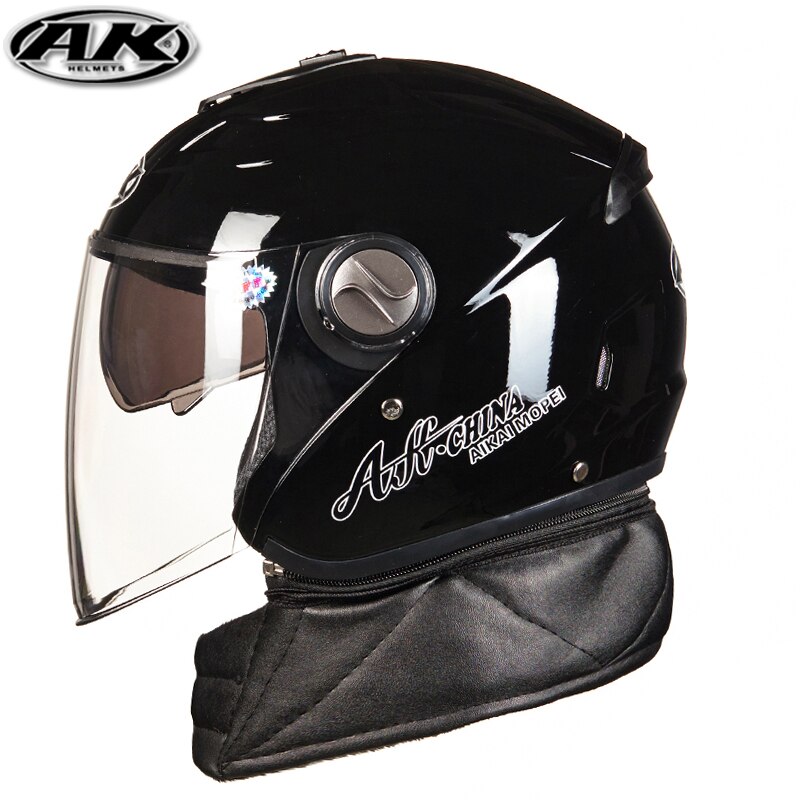 AK vier jahreszeiten elektrische auto halb-abgedeckt helme männer &amp; frauen doppel objektiv herbst winter motorrad helm