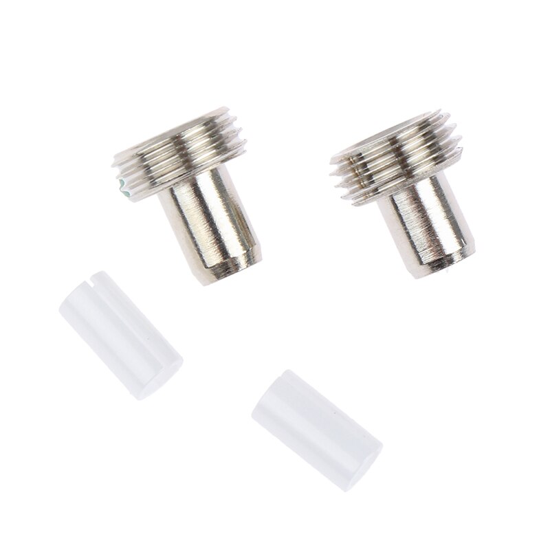 4PCS/2set Fiber Optic Visual Fault Locator Replacement Parts - 2 x Ceramic Tube Sleeves with 2 x Metal Fitting Connectors