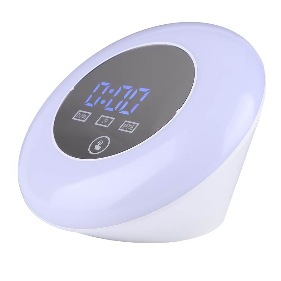 Digital Clock Alarm Night Light Multi-functional Snooze Colorful LED Indoor Temperature