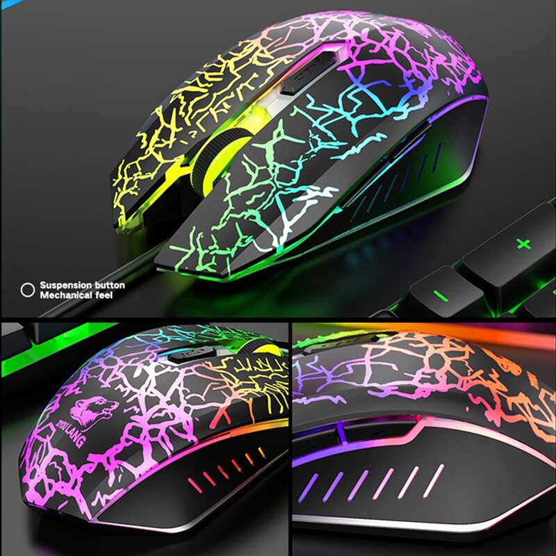 German Keyboard+Mouse+Mousepad Sets PC Gamer Keyboard RGB Backlit Keyboard 104 Keys Wired Keyboard Mause Gamer Gaming Mouse 2022