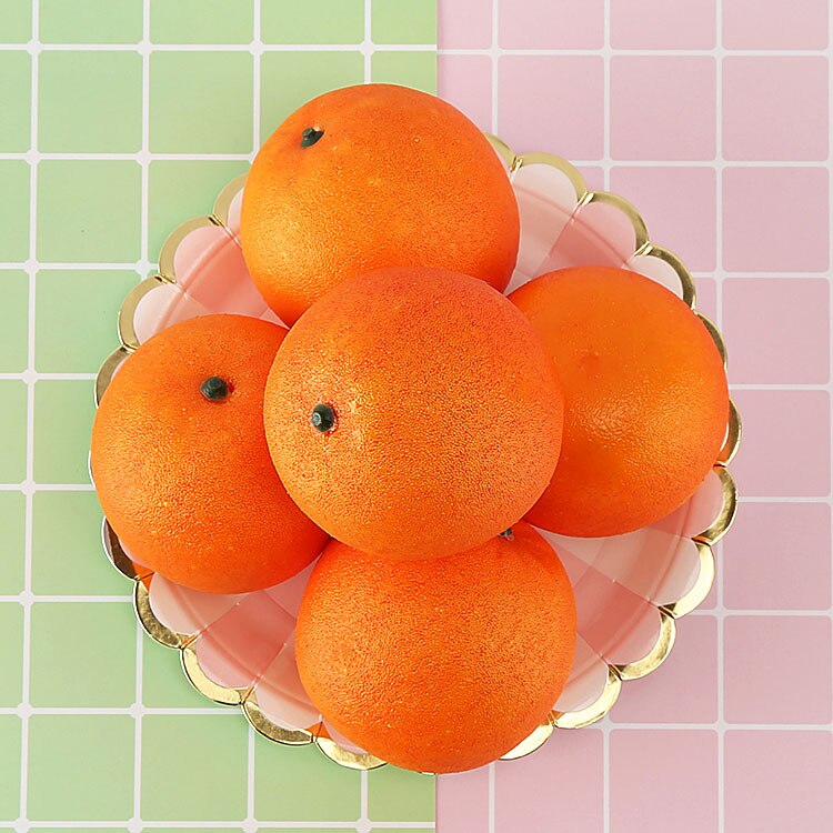 7.5 x 8cm 5 stk kunstige appelsiner boligdekoration kunstige frugter festlige &amp; festartikler simulation ornament fotografering rekvisitter