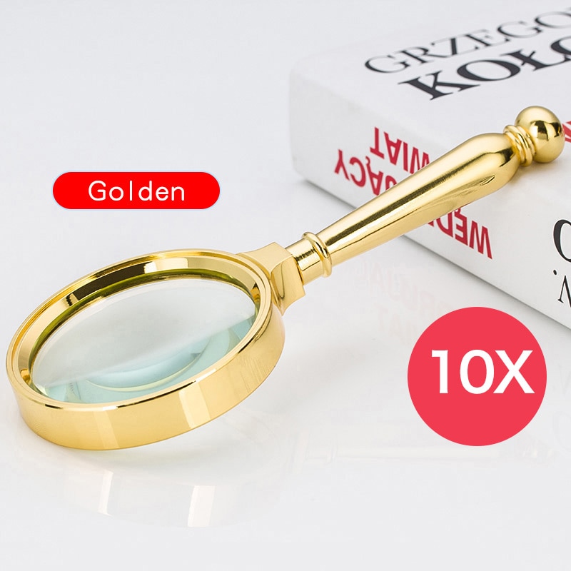10X Magnifying Glass with Light for Reading Premium Handheld Magnifier with Light for Reading, Exploring, Inspection