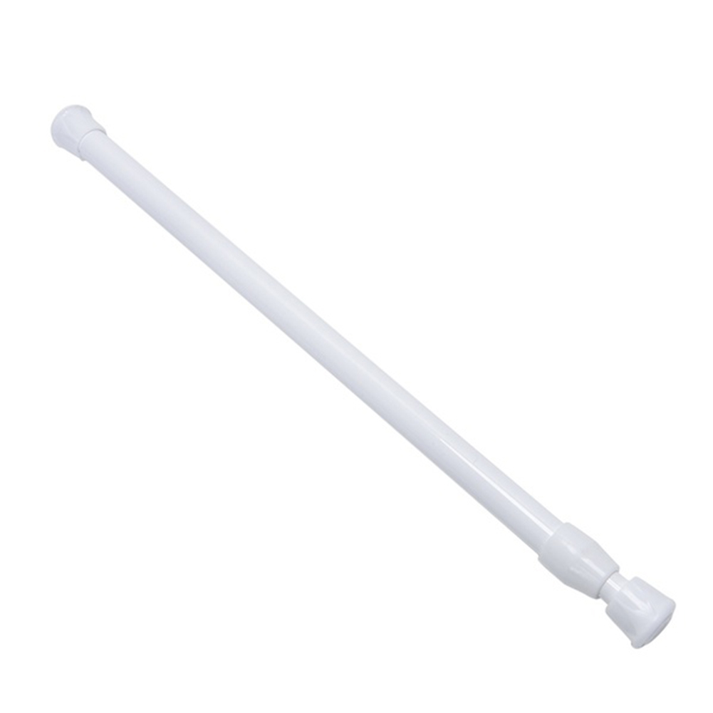Barra de cortina de ducha redonda de , poste telescópico de tensión extensible de gasa ajustable, 55-90cm: C
