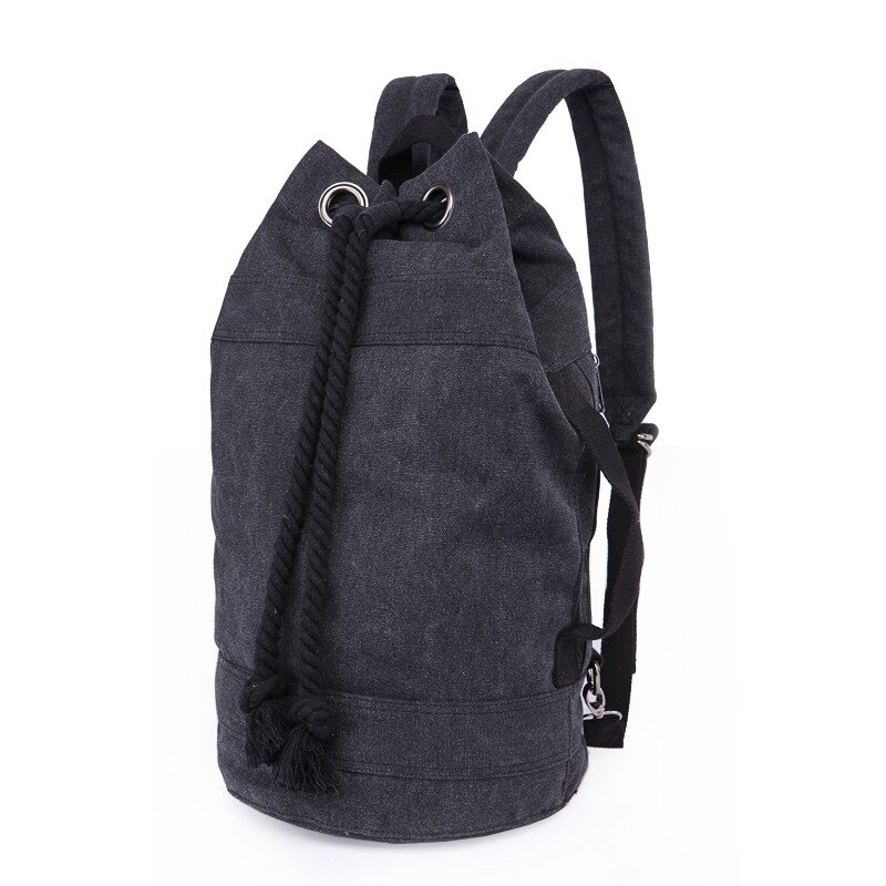 Brand Men's Casual Backpack Korean Canvas Shoulder Bag Trend Couples Basketball Bag Drawstring School Daypack