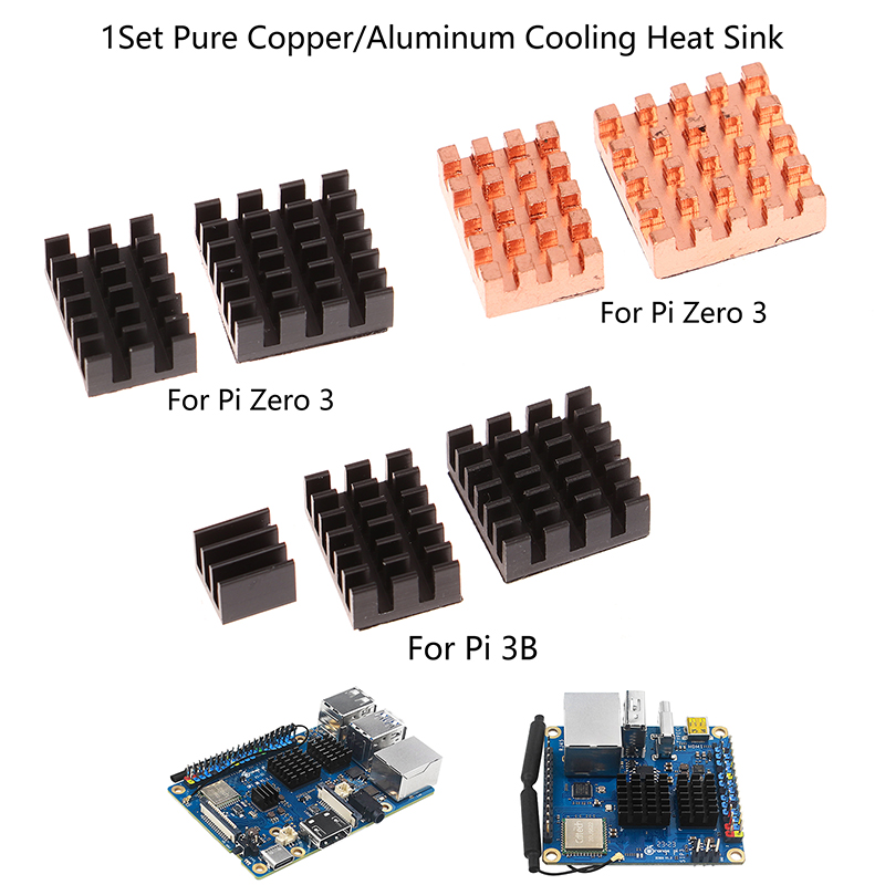 1Set Aluminium Koellichaam Koeler Radiatoren Heatsink Module Koelset Voor Oranje Pi Nul 3/3b Dev Board Accessoires