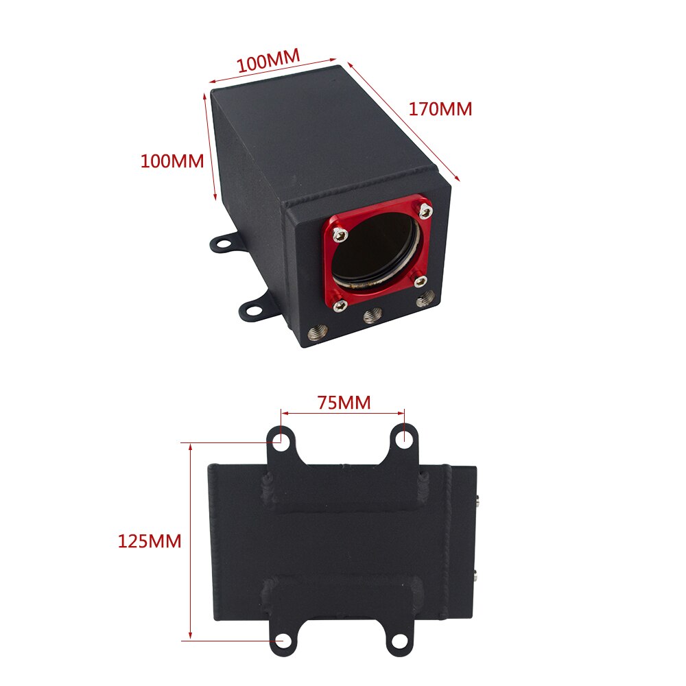 Single Fuel Pump Surge Tank Oil Catch Can Compatible with 044 Fuel Pump or 380 LPH Black PQY Fuel Pump With Different Fittings