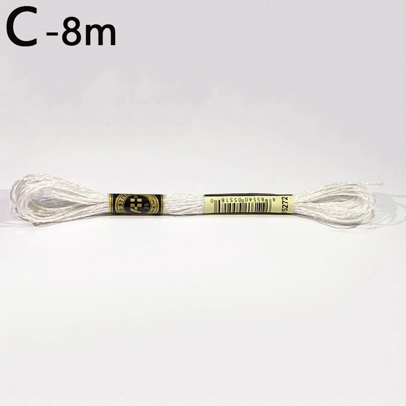 8 Meters DIY Embroidery Thread French Bullion Wire Handmade Gold Silver Wire Round Bright Silk Hand Cross Stitch Sweing Thread: C