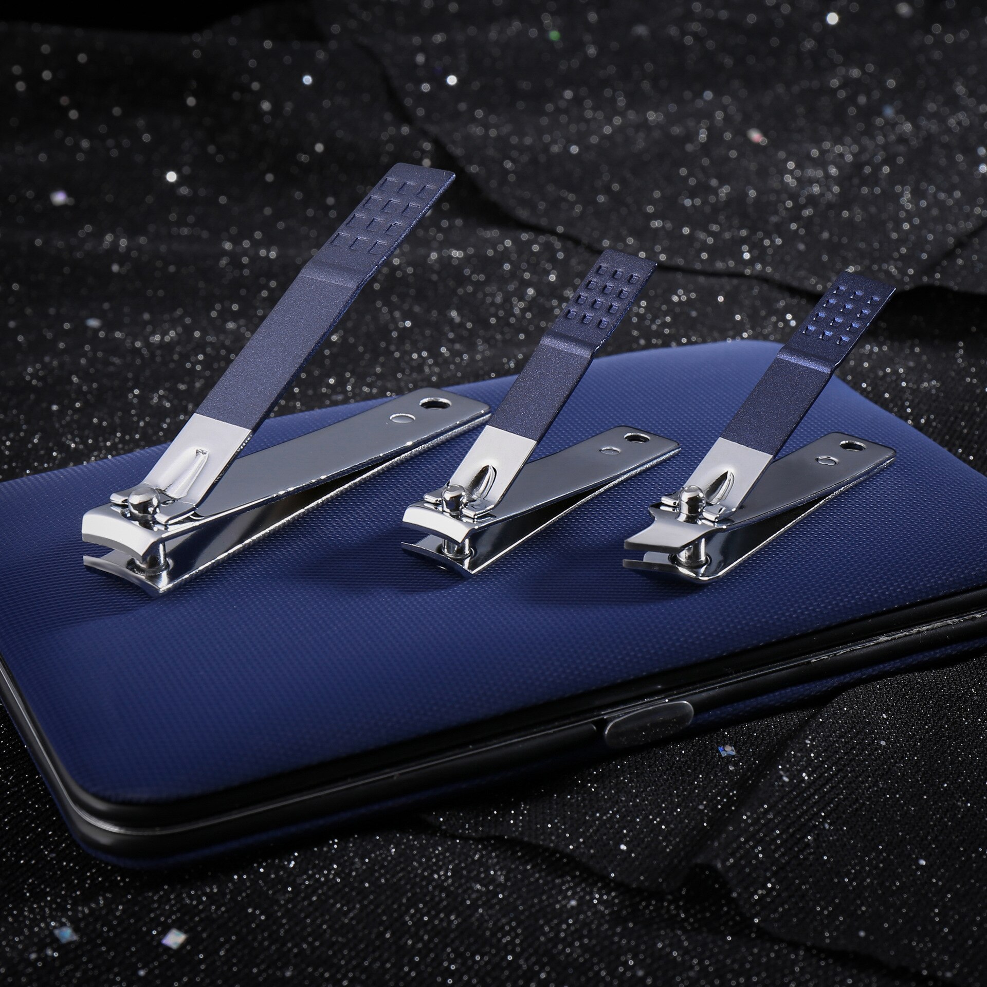 Niebieski nożyczki zestaw obcinaczy robić paznokci szczypce robić cięcia paznokci Pedicure nóż martwa skóra szczypce paznokci rowek zapalenie narzędzie robić manicure