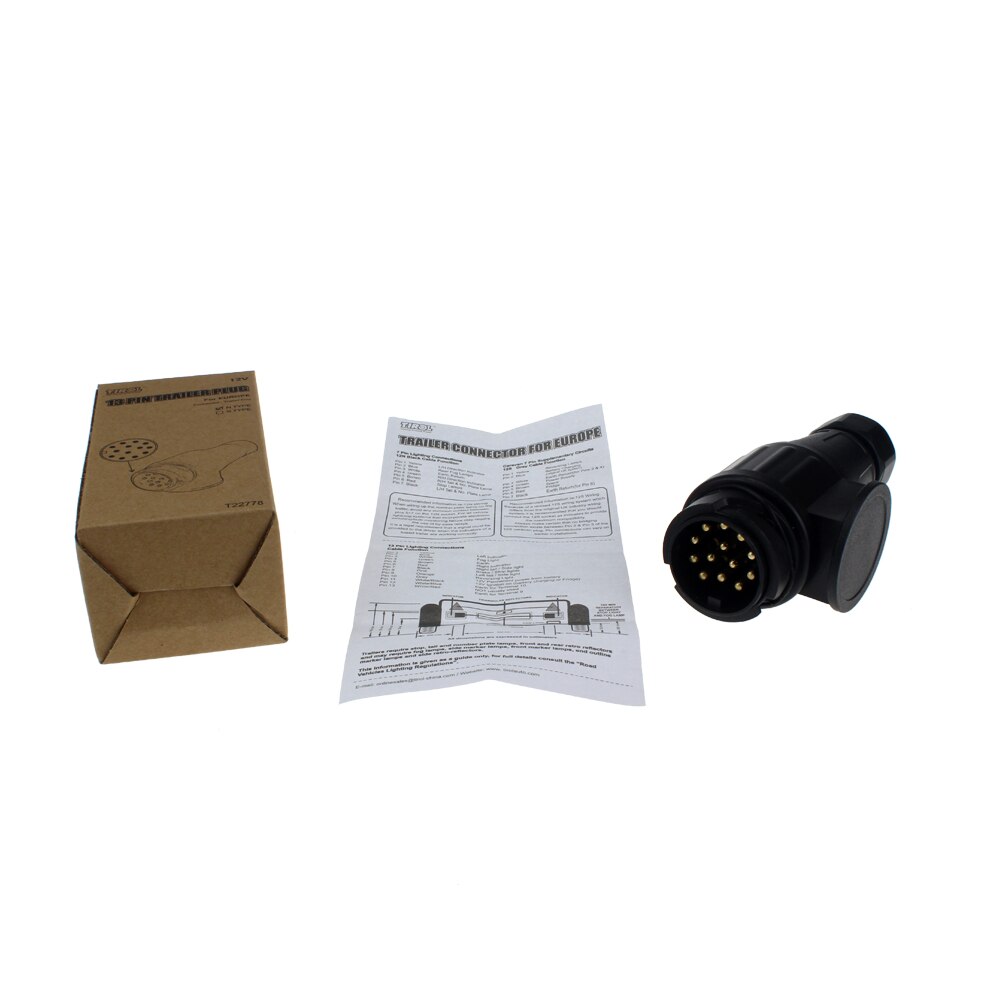 Encell europa 13 pin 12v stik bil styling autocamper plast el stik camping rv campingvogn trailer stik campingvogn tilbehør