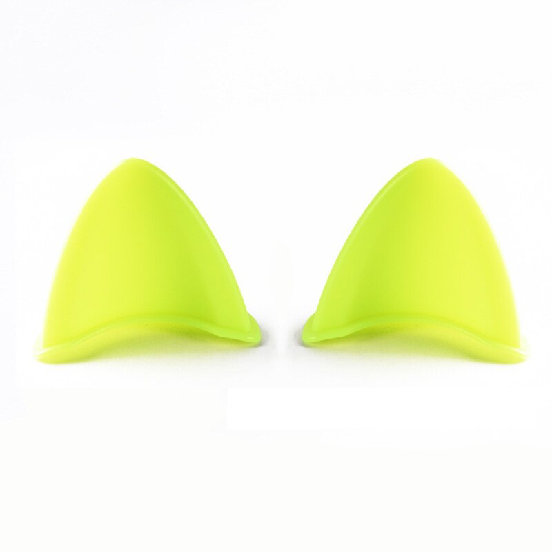 Leuke Motorhelm Kat Oren Universele Elektrische Auto Helm Decoratie Styling Stickers Helm Accessoires: 2pcs green