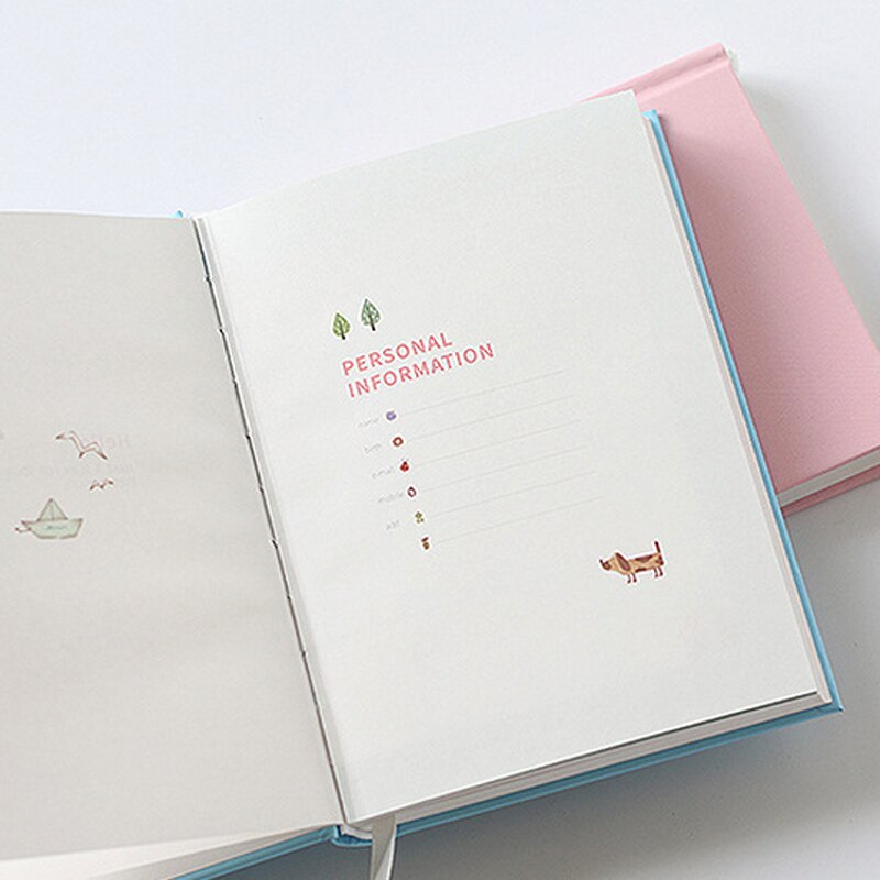 Cuaderno planificador de 365 días Agenda anual ilustración de página interior colorida Plan diario Registro Diario vida papelería