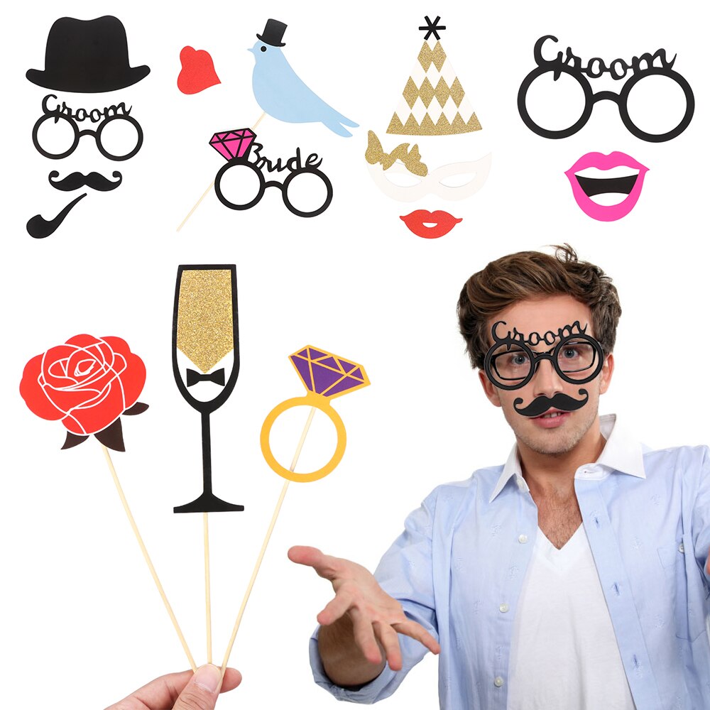 Fun Wedding Decoration Photo Props DIY Birthday Photobooth Props Photo Accessories Year Thanksgiving Event Party Supplies