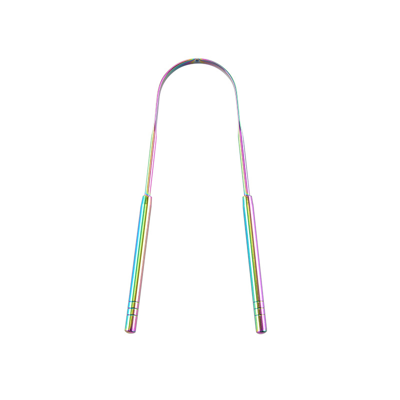 1/2 st återanvändbara tungskrapor i rostfritt stål, användbara för tungrengöring, fräsch andedräkt, rengöring av belagda tungor, munhygienvårdsverktyg: Röd