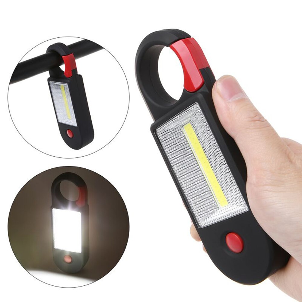 Draagbare cob led-werklamp, reparatielamp, zaklamp, inspectielamp met magnetische haak voor noodgevallen in de buitenlucht