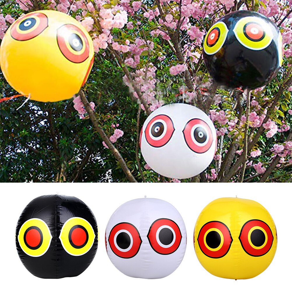 Stops Pest Bird Floatable Repellent Balloons Terror Eyes Scare Reliable Visual Deterrent PVC Durable Bright Colors Weatherproof