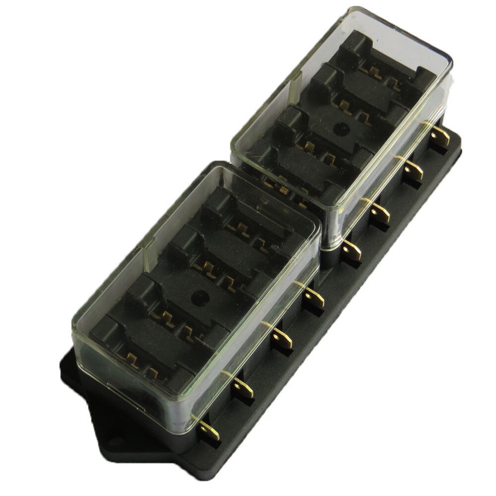 EE support Car Truck Van 8 Way Circuit Standard ATO Blade Fuse Box Block Holder 12V 24V