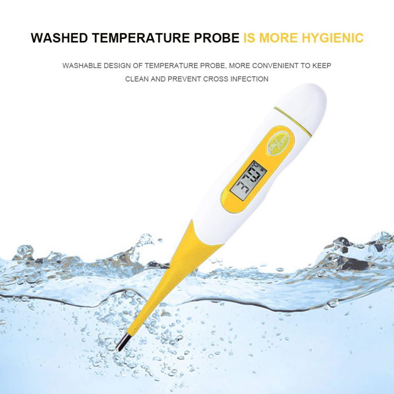 Children's Water Digital Thermometer Body Fever Temperature Measuring Tools With Button Battery