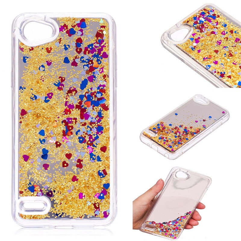 Dynamische Vloeibare Drijfzand Glitter Telefoon Case Voor LG Q6 Spiegel Case Back Cover Voor LG Q6A Q6 Alpha M700 Q6 Plus X600 Case 5.5"