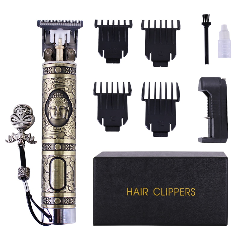 Buddha close-cutting 0mm skaldede outliner mænd zero-gappedbarbershop digital hår trimmer genopladelig hårklipper trådløs