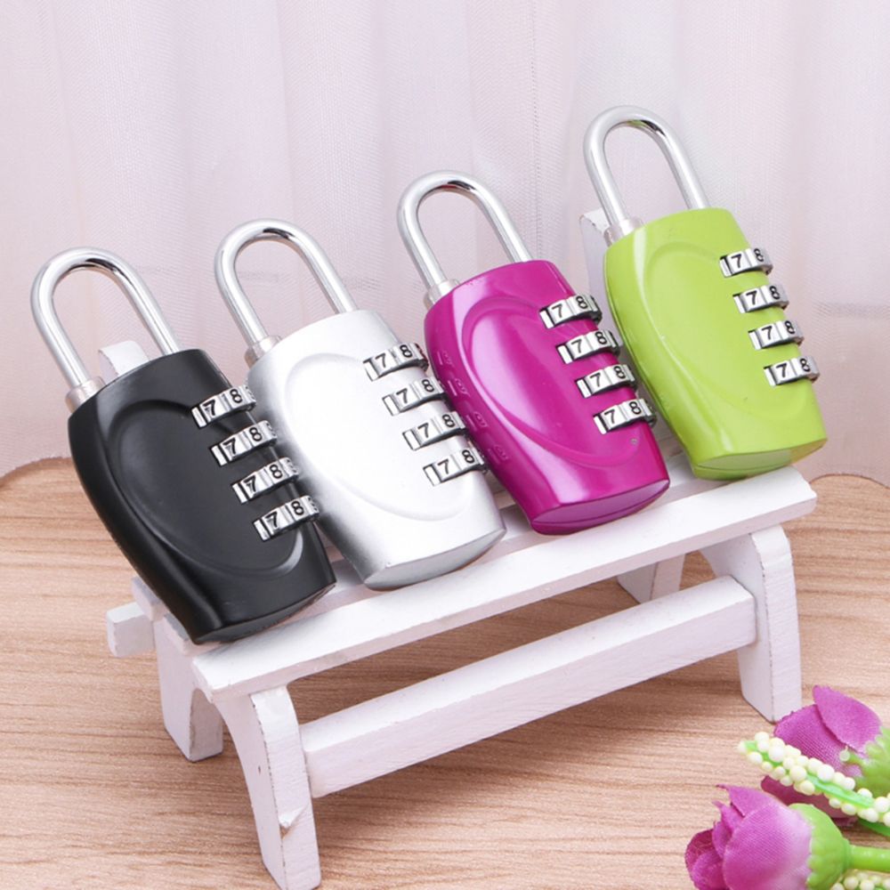 4 Dial Digit Wachtwoord Lock Combinatie Koffer Bagage Metalen Code Sluizen Hangslot Multi Kleuren Travel Safe Lock