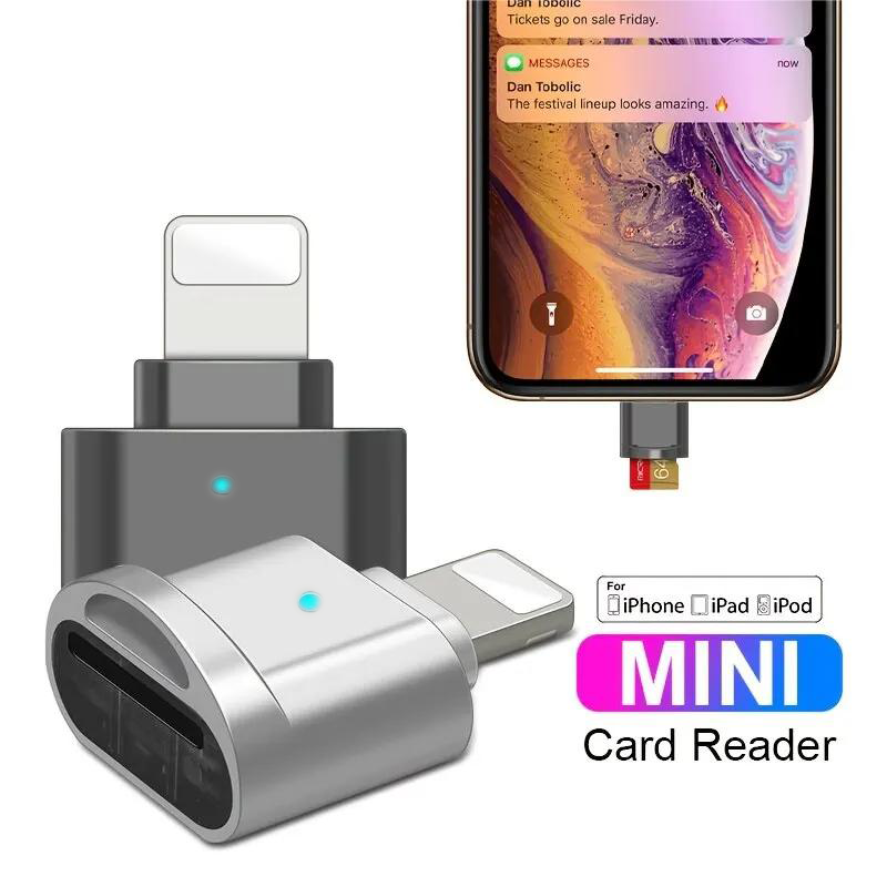 MINI SD TF Karte Apple Kartenleser Geeignet für iPhone iPad Verbindung Externe Erweiterung Speicherkarte OTG Speicherkartenadapter