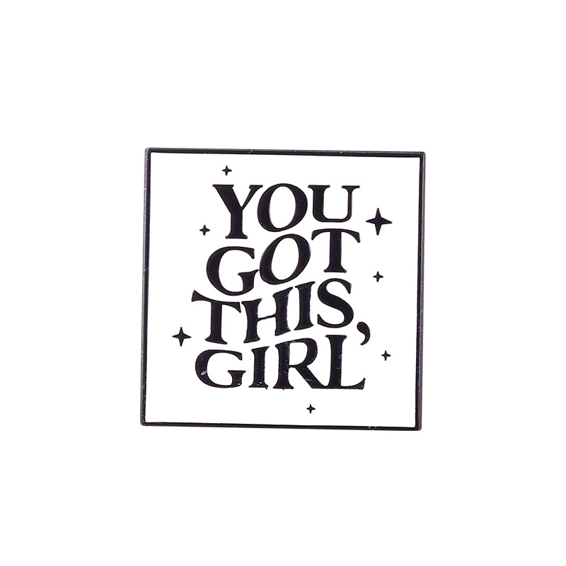 Mode Eenvoudige Brief Legering Emaille Broche Persoonlijkheid Unieke Meisje Droom Tekst Badge Creatieve Trendy Revers Rugzak Sieraden: WY2508