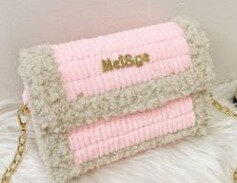 Bolsa de tejido artesanal moderna, bolso de lana de tela de malla, hecho a mano, con gancho de pestillo, bolso de hombro práctico, accesorios