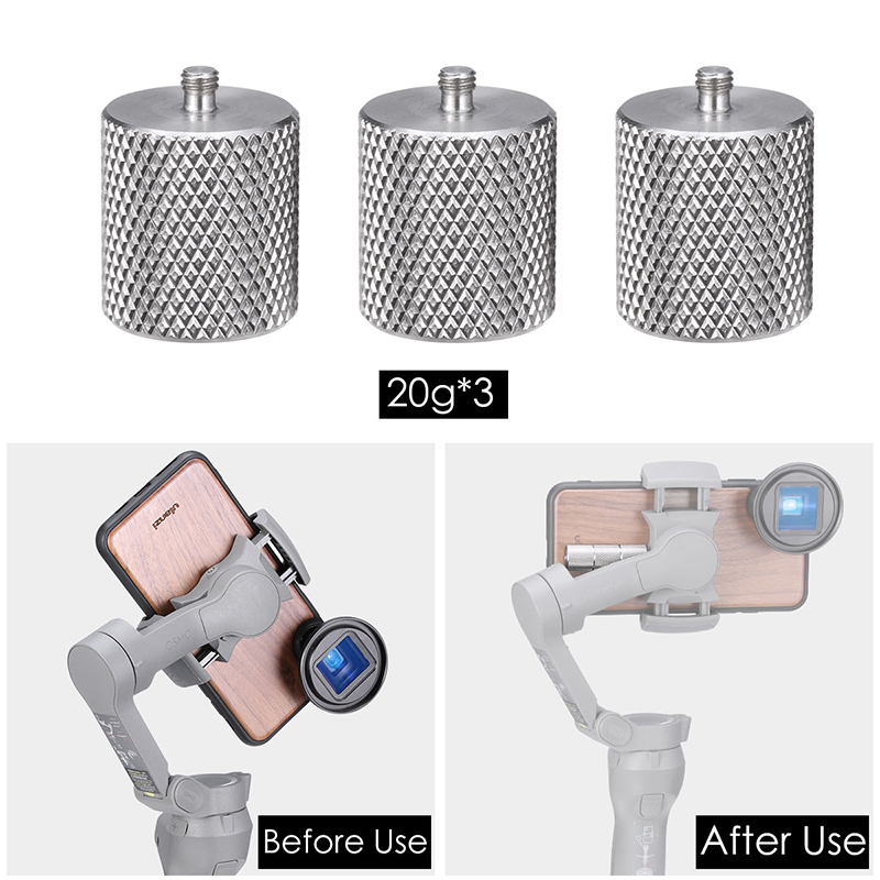 Ulanzi 60g Osmo Mobile 3 Counterweight Gimbal Accessories 2 Counter Weight for Blancing Moment Anamorphic Lens
