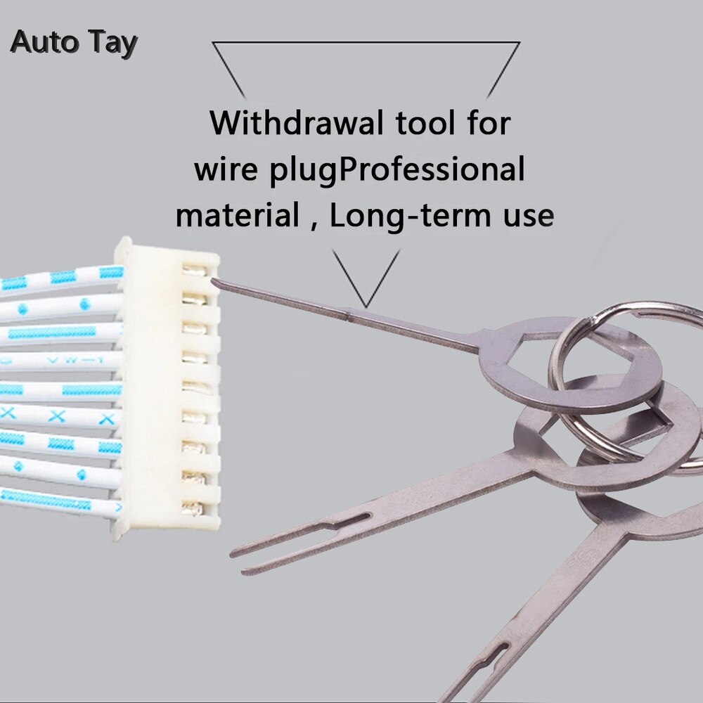3 Stks/set Auto Terminal Removal Tool Kit Automotive Pin Extractor Plug Auto Reparatie Tool Kabelboom Crimp Puller Verwijder Tool
