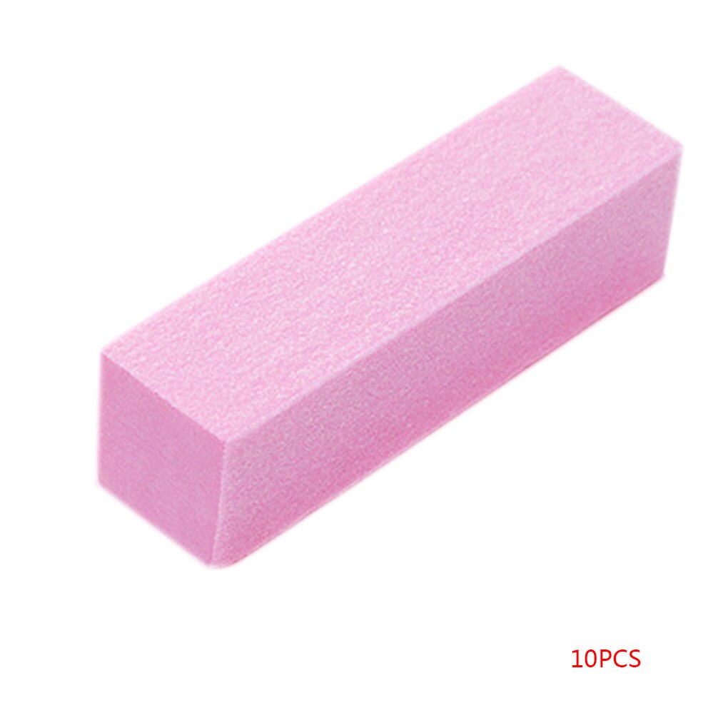 5Pcs/10Pcs Duurzaam Spons Nagelvijl Schuren Buffer Blok Polijsten Pedicure Manicure Nail Art Tool: 10PCS Pink