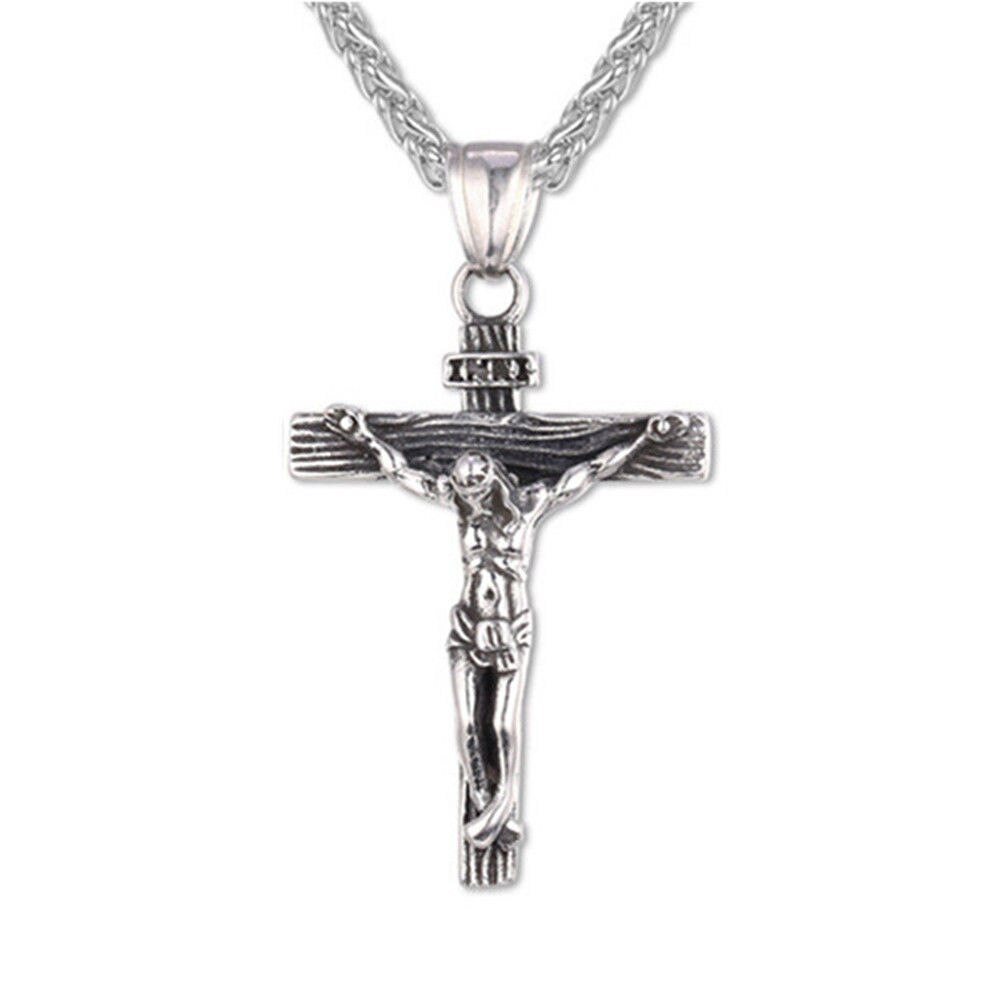 Vrouwen Mannen Kruisbeeld Jesus Cross Hanger Ketting Punk Verklaring Jesus Cross Ketting Sieraden Geloof Christian Sieraden