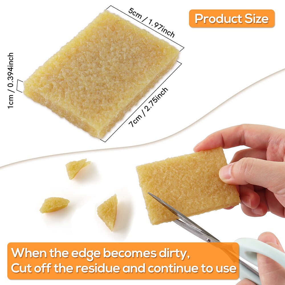 Borrador de residuos y adhesivo de goma duradero, cinta adhesiva de sobras para manualidades de papel, eliminador de adhesivo, borrador de limpieza, 2 uds.
