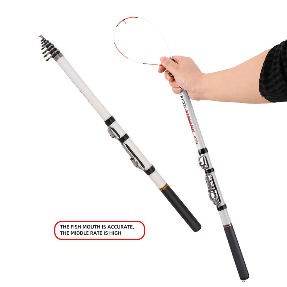 Portable Retractable Fishing Rod 1.5-2.7M Fishing Rod Carbon Fiber Telescopic Travel Sea Boat Pond Rock Fish Rod