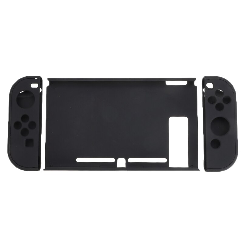 Voor Nintendo Switch Beschermende Shell Effen Kleur Pc Hard Cover Game Volledige Controller Behuizing Case Voor Nintendo Switch Accessoires: Black