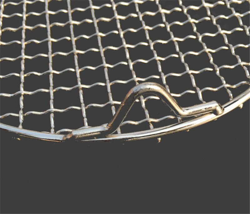 304 stainless steel round grill net with foot barbecue meshes Cooling Rack steam baking rack smokeless rotisserie grill cover